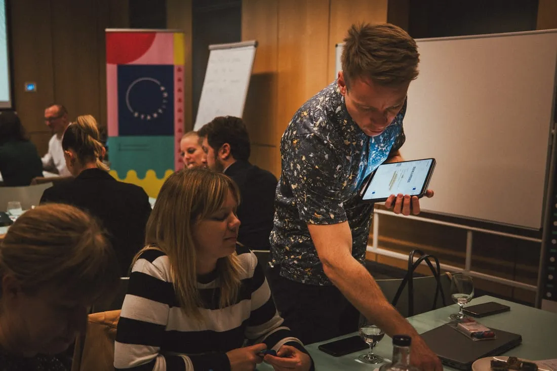 Peter running a workshop session with participants at a StartITup programme